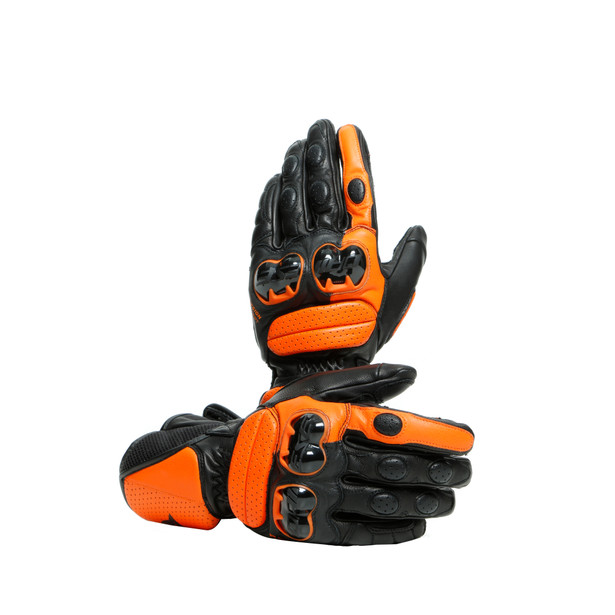 Перчатки кожаные Dainese Impeto Black/Flame-Orange