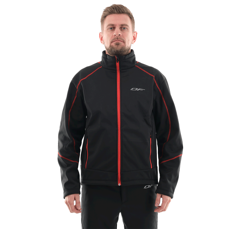 Куртка Dragonfly Explorer Black-Red мужская Softshell