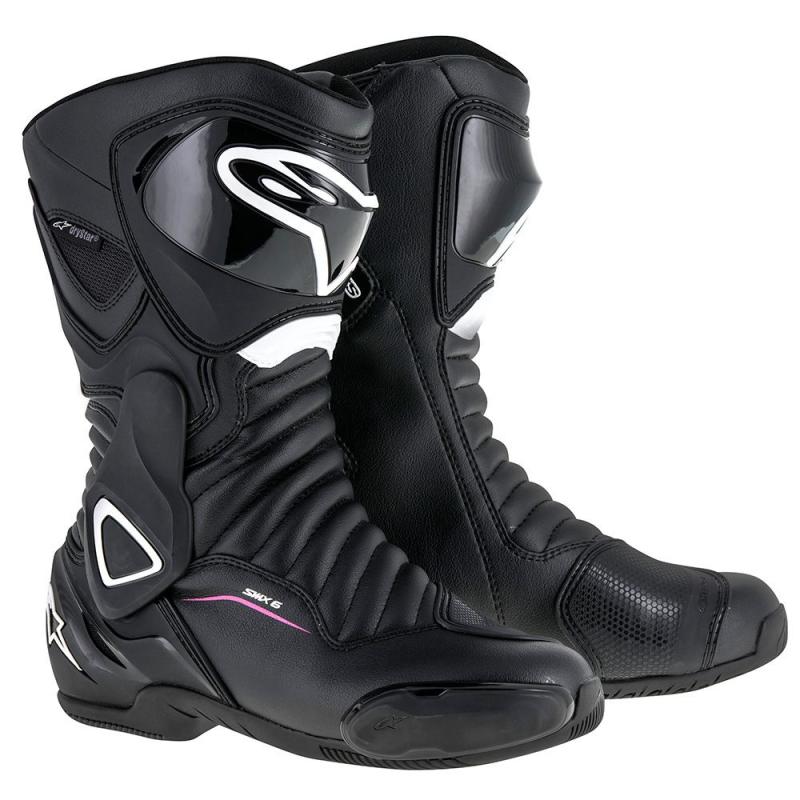 Мотоботы Alpinestars Stella SMX-6 V2 DS, черно-бело-розовый