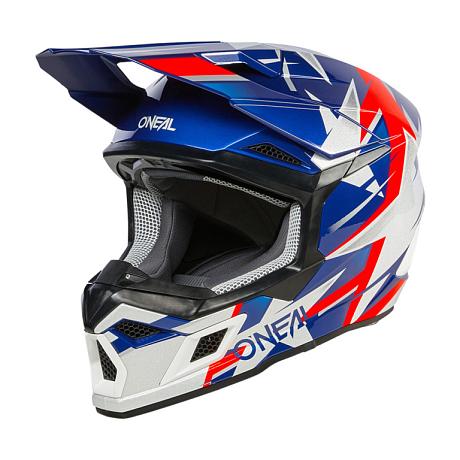 Кроссовый шлем Oneal 3Series Ride V.24 белый/синий S