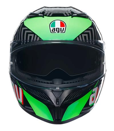 Шлем AGV K3 Kamaleon Black/Red/Green L