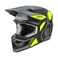 Шлем кроссовый O'NEAL 3Series Neon Vision V.24 серый/желтый